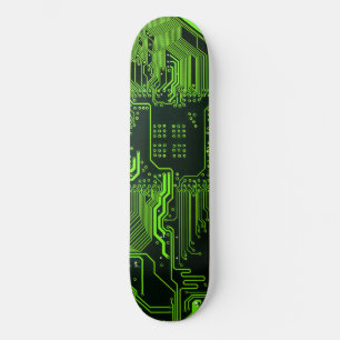 Kühle Computer-Schaltplatine Grün Skateboard