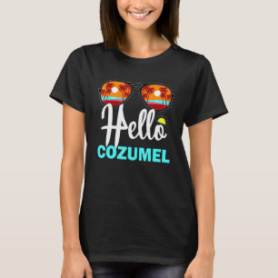 Kühle Cozumel Mexiko Insel Sommerferien Sonnenunte T-Shirt
