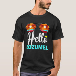 Kühle Cozumel Mexiko Insel Sommerferien Sonnenunte T-Shirt
