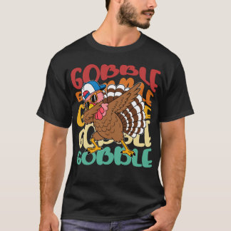Kühle Dabbing Truthahn-Glucken-Erntedankfest T-Shirt