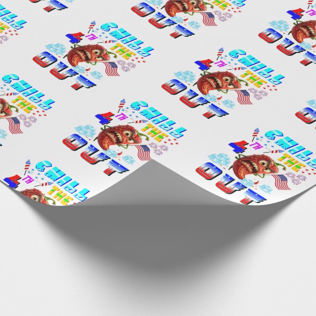 Kühle den 4. Juli aus Geschenkpapier (Ecke)