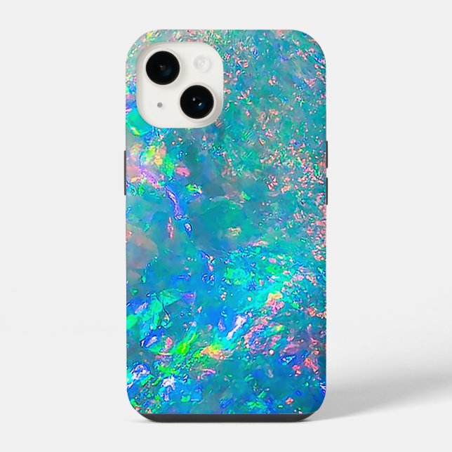 Kühle Edelopal-Steintextur SN1 Case-Mate iPh iPhone 14 Hülle (Rückseite)