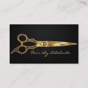 Kühle einfache falsche Gold-Schere Hairstylist Visitenkarte