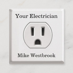 Kühle einzigartige Elektriker Visitenkarten Design Quadratische Visitenkarte