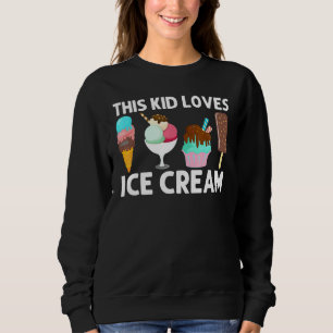 Kühle Eiscreme-Kunst für Kinder Jungen Gelato-Kege Sweatshirt