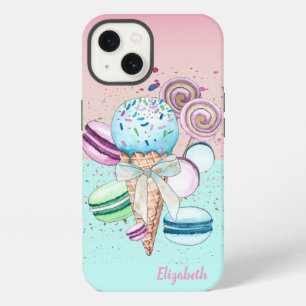 Kühle farbenfrohe Eis-Macarons iPhone Hülle