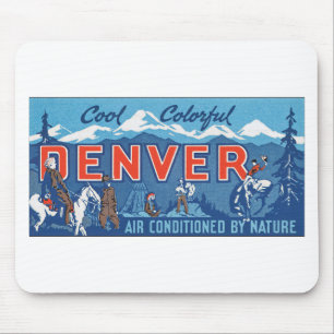Kühle farbenfrohe Stadt Denver Mousepad