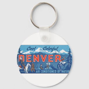 Kühle farbenfrohe Stadt Denver Schlüsselanhänger