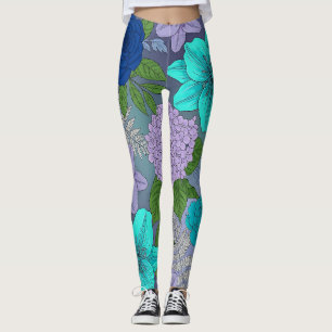 Kühle, farbige Blumenleggings Leggings