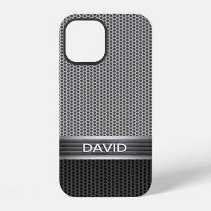 Kühle Faux-Metall-Stahl-Maschen-Name iPhone Hülle