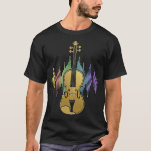 Kühle Geigenkunst für Männer Frauen Kinder Bunte K T-Shirt