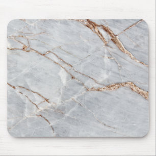 Kühle geometrische graue Goldmarmorierung Mousepad