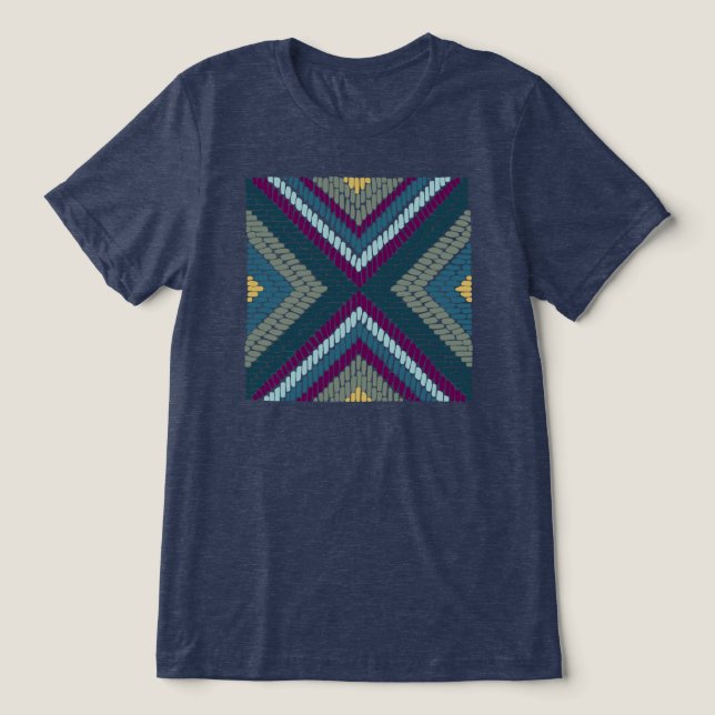 Kühle getönte Mosaik Tri-Blend Shirt (Design Vorderseite)