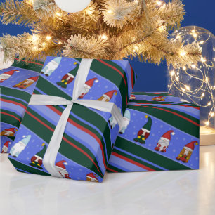 Kühle Gnomies-Streifen-Wrap-Papier Geschenkpapier