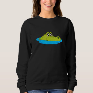 Kühle grüne Alligator Krokodil Wildtier Prädato Sweatshirt