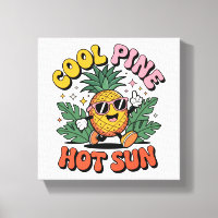 Kühle Kiefer Heiße Sonne Retro Ananas Sommer Stimm
