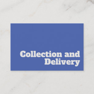 Kühle & klare Sammlung und Lieferung Kurierdesign Visitenkarte