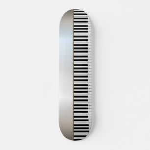 Kühle Klaviertasten, Silber Skateboard