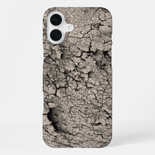 Kühle Lehmtextur iPhone 16 Plus Hülle (Rückseite)