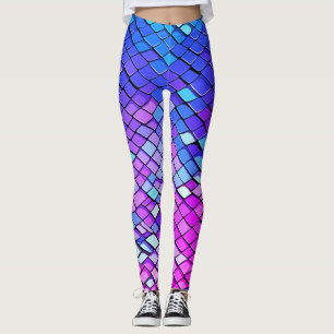 Kühle lila bunte Meerjungfrauenschwanz-Schuppen-Mu Leggings