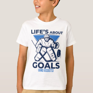 Kühle lustige Lebensziele und Ists Eishockeyspiel T-Shirt
