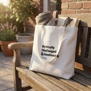 Kühle lustige Schwarz-Weiß-Minimalist-Typografie  Tasche