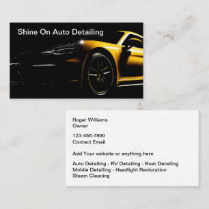Kühle Luxus-Auto-Detailing-Geschäftskarten Visitenkarte