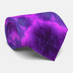 Kühle Magenta- und Lila- abstrakte Wolken-Mandala Krawatte