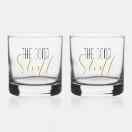 Kühle moderne elegante gute Sachen Gold Schwarz Na Whiskyglas