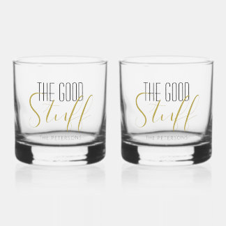 Kühle moderne elegante gute Sachen Gold Schwarz Na Whiskyglas