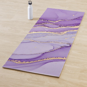 Kühle moderne lila Marmor-Gold-Glitter  Yogamatte