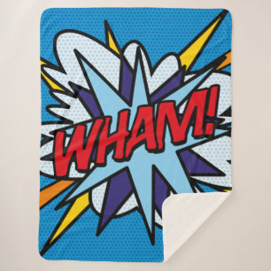 Kühle moderne typografische Comic-Book-WHAM-Spaß Sherpadecke