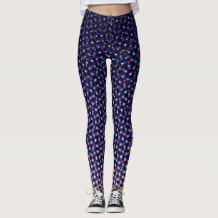 Kühle moderne violette Farbe Halftone Pixel Digit  Leggings