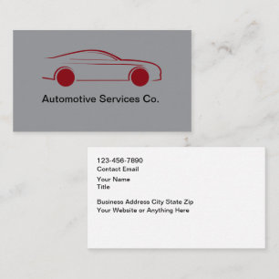 Kühle moderne Visitenkarten für die Automobilbranc Visitenkarte