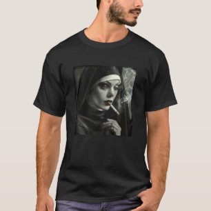 Kühle Nonne raucht, Widerstand, Rebellische Nonne T-Shirt