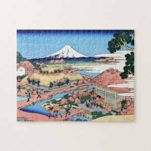 Kühle orientalische japanische Hokusai Fuji-Blick