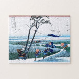 Kühle orientalische japanische Hokusai Fuji-Blick