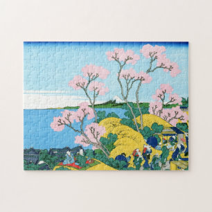 Kühle orientalische japanische Hokusai Fuji-Blick