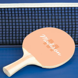 Kühle Pastell-Pfirsichfarbe mit individuellem Mono Tischtennis Schläger
