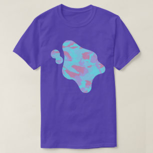 Kühle Pastell-Tarnmuster-Spritzlackierung T-Shirt
