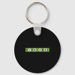 Kühle Pickleball-essentielle Elemente lustiges Mem Schlüsselanhänger
