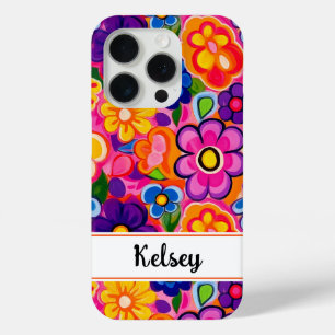 Kühle Retro-Blumenmuster Personalisiert Case-Mate iPhone Hülle