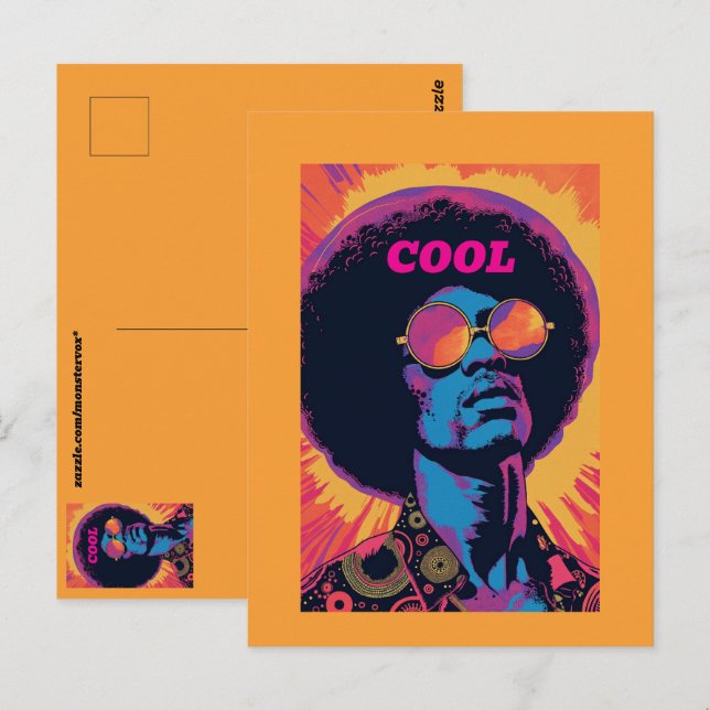Kühle/Retro-Postkarte Postkarte (Vorne/Hinten)