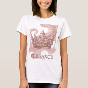 Kühle rosa ELEGANZ Zitat-Design T-Shirt