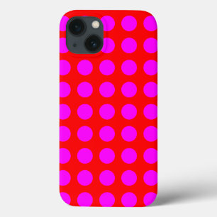 Kühle rote und magentafarbene Punkte gemustert Case-Mate iPhone Hülle