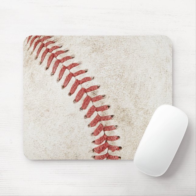 Kühle rustikale Baseball-Illustration für ihn Mousepad (Mit Mouse)