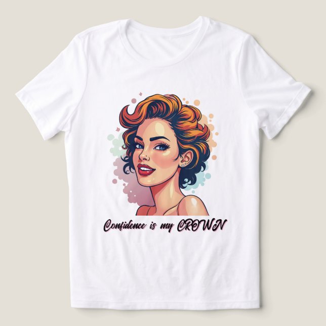 Kühle Schönheit - Lebhafte Retro Kunst Tri-Blend Shirt (Design Vorderseite)
