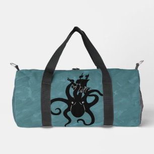 Kühle schwarze und blaue Kraken aus der Tiefe Duffle Bag