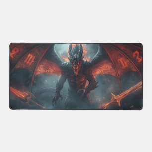 Kühle schwarze und orange futuristische Gaming-Hin Schreibtischunterlage