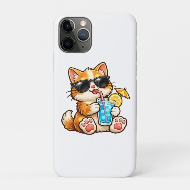 Kühle Sommerkatze Case-Mate iPhone Hülle (Rückseite)